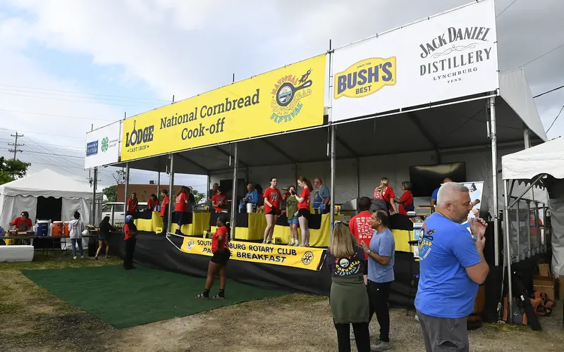 National Cornbread Cook-off stage at the festival