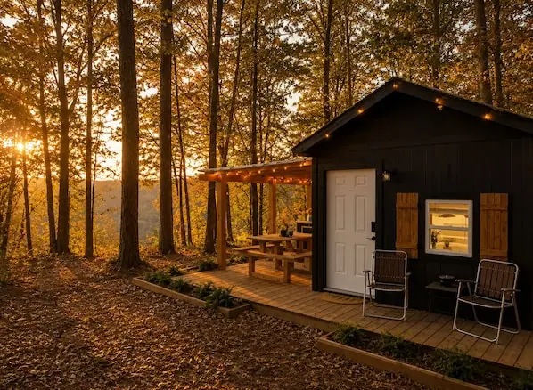 Off-grid cabin on a bluff in Sequatchie
