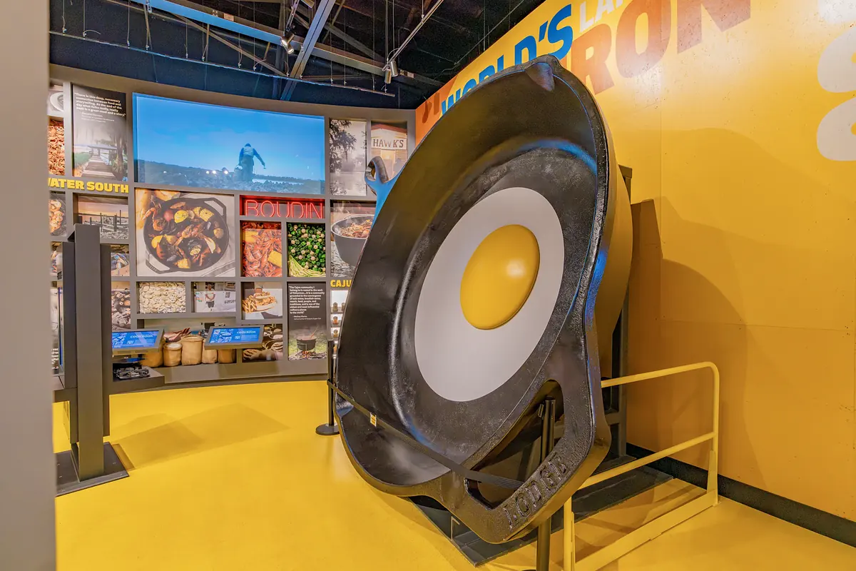 The giant cast iron skillet at the Lodge Museum